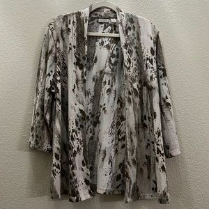 Chicos open front cardigan size 3